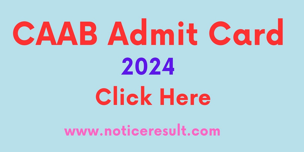 CAAB admit card 2024