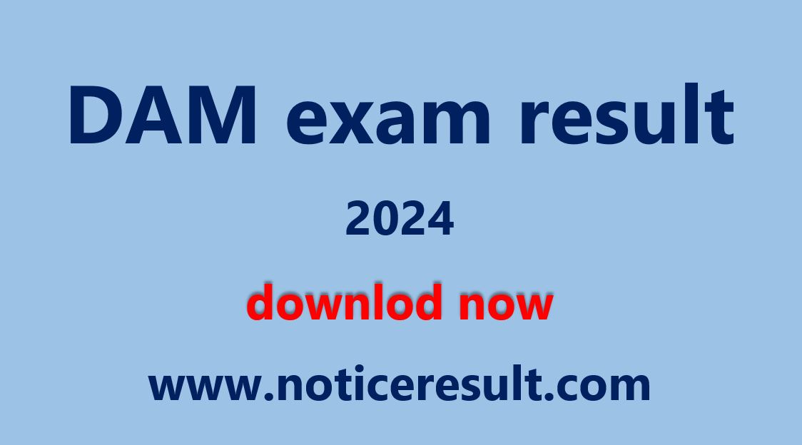 DAM exam result 2024